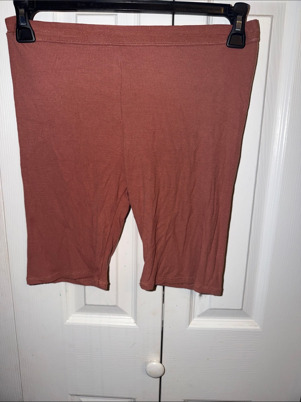 Bozzolo Ribbed Bike Shorts in Mauve Pink